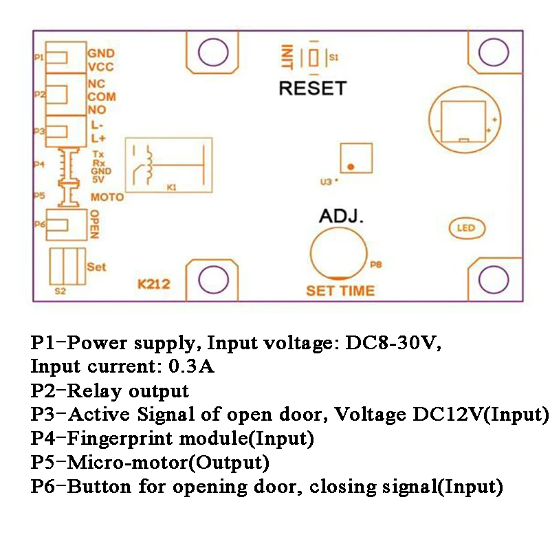 DIY Biometric Fingerprint lock Access control system Smart safty box Home AutomationFingerprint module control board