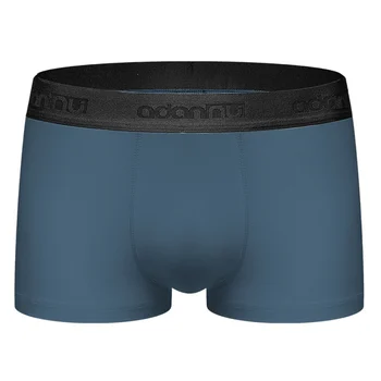 

6 Colors Independent U Convex Pocket Pants Boyshort Men's Breathable Sexy Boxer Pants Solid Color Wide Belt Home Underwear XXL