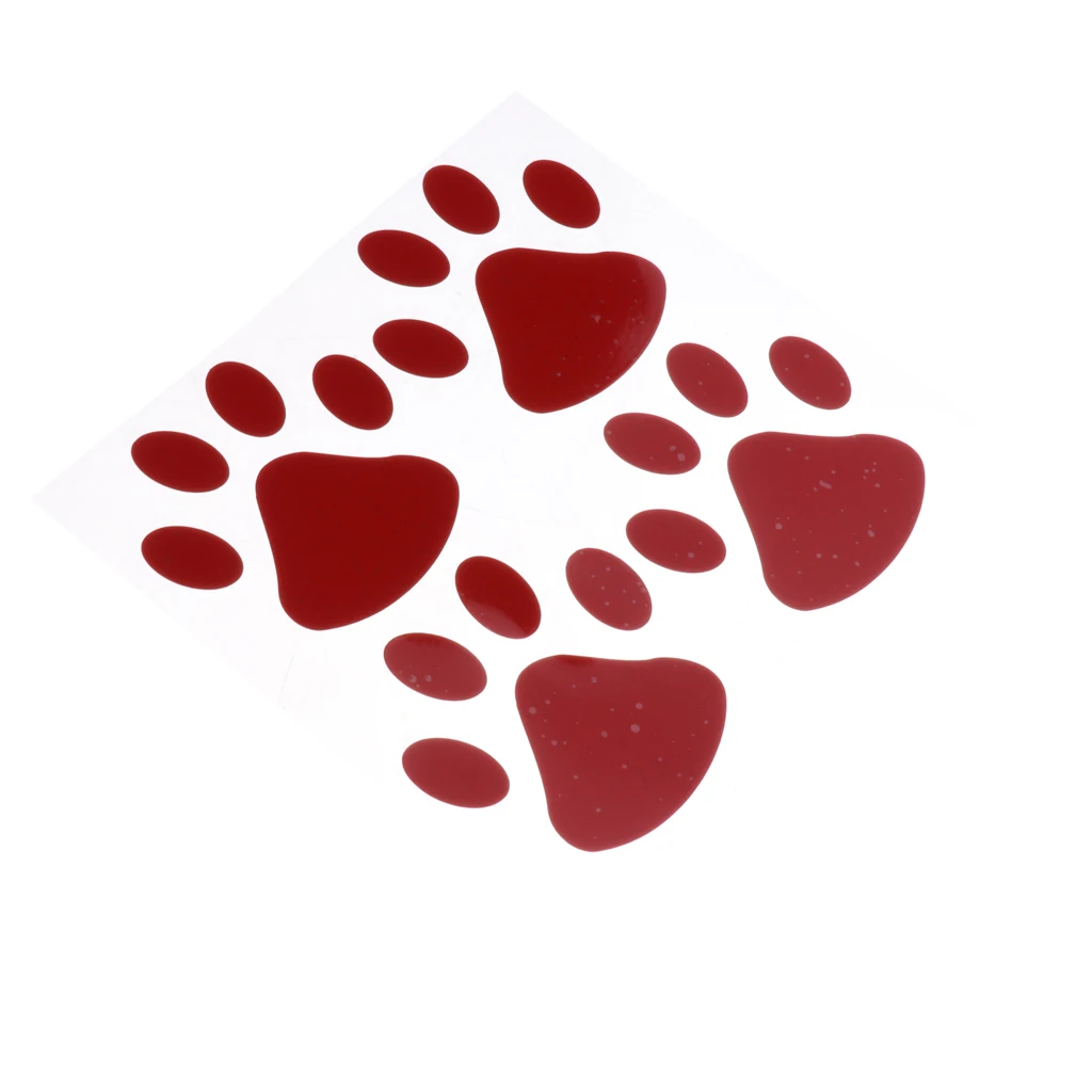 Car Sticker Cool Design Paw 3D Animal Dog Cat Bear Foot Prints Footprint 3M Decal Car Stickers 3 Colors Cute Cat Bear Claw 
