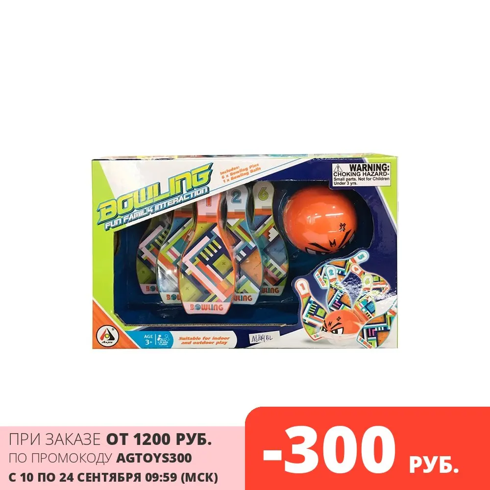 Игровой набор 1TOY &quotБоулинг&quot 6 кеглей и шар | Игрушки хобби