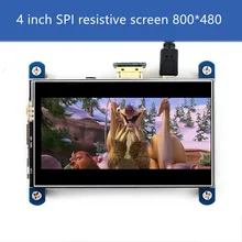 Dla Raspberry Pi wyświetlacz 4 cal rezystancyjny ekran dotykowy HDMI kompatybilny ekran IPS 800 #215 480 tanie tanio CFsunbird CN (pochodzenie) 800*480 4 0 inch touch