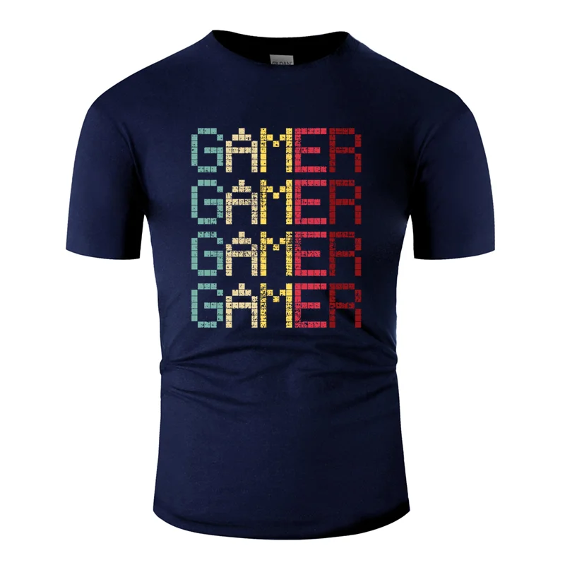 Men-Navy Blue Забавная Базовая футболка геймера для мужчин мужской размер S-5xl Новинка Мужская футболка хипстер против морщин Поп Топ тройник - Цвет: Men-Navy Blue