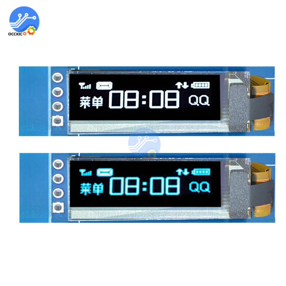 0 91 дюймов 128x32 I2C IIC Серийный белый/синий OLED ЖК дисплей модуль &quot12832 SSD1306 экран для