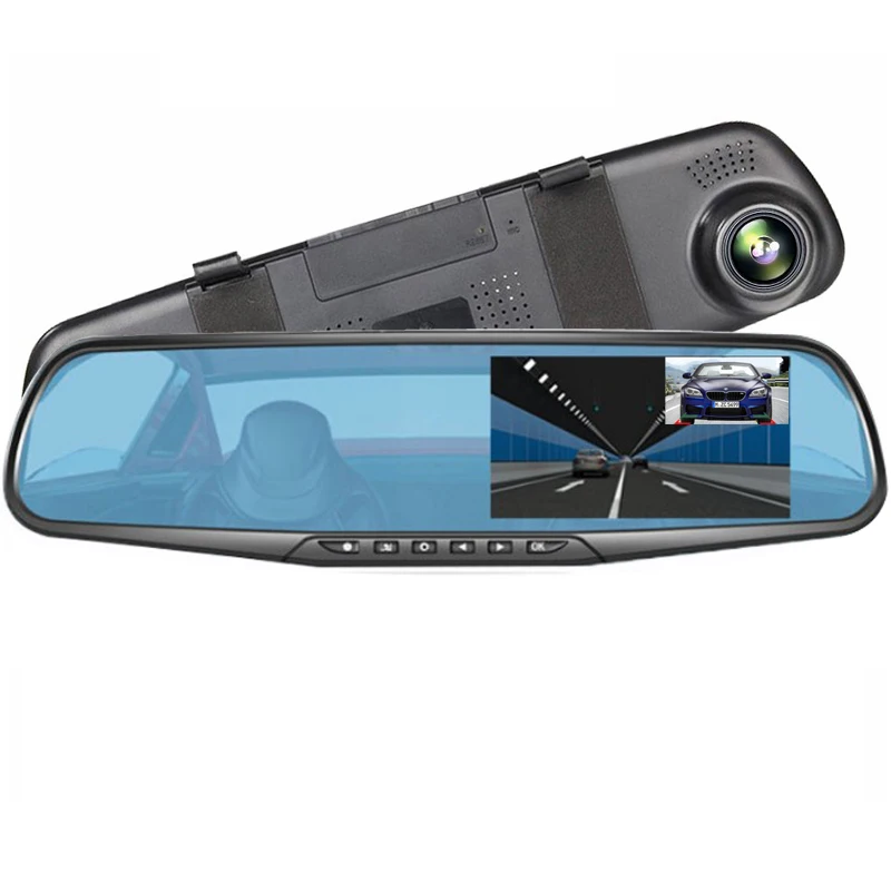 Dual Lens Car DVR Camera Full HD 1080P Video Recorder Rearview DVR Mirror With Rear view DVR Dash cam Auto registrater digital rear view mirror