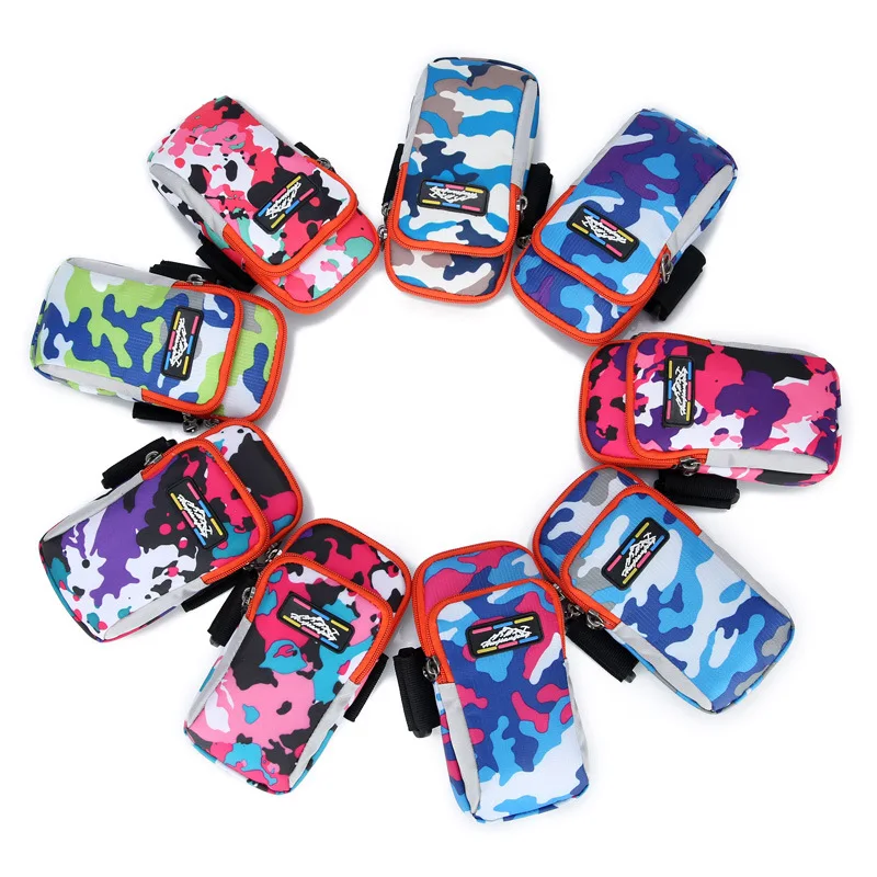 

Outdoor Running Mobile Phone Armstrap Arm Sleeve Men And Women Wrist Wrap Waterproof Sports Armlet Wrist Camouflage Bag