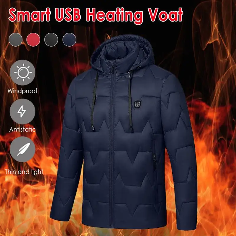 Зимний Электрический usb-жилет с подогревом, теплая куртка, зимний жилет для улицы, теплый жилет, моющийся жилет для походов и кемпинга