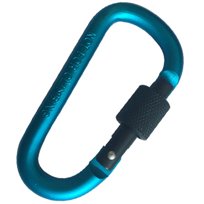 

20Pcs 8Cm Aluminum Carabiner D-Ring Key Chain Clip Camping Keyring Snap Hook Outdoor Travel