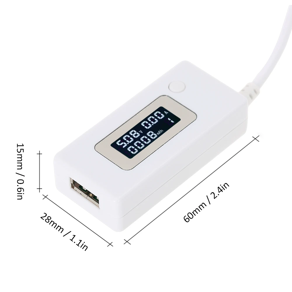 USB ток и вольтметр тестер емкости батареи мобильный измеритель мощности с ЖК-дисплеем