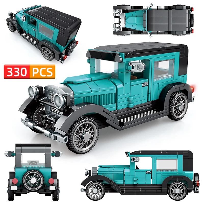 

Technic Blocks City Mechanical Classic Car MOC Model Classical Racing Vehicle Creator Building Blocks Bricks Toys for Children