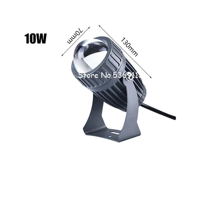 thumbnail image 1 of Foco LED para césped, 3 W, 10 W, bañador de pared, resistente al agua, foco de haz estrecho, iluminación exterior para paisajes, CA 100-240 V, CC 12 V, 1 of 5