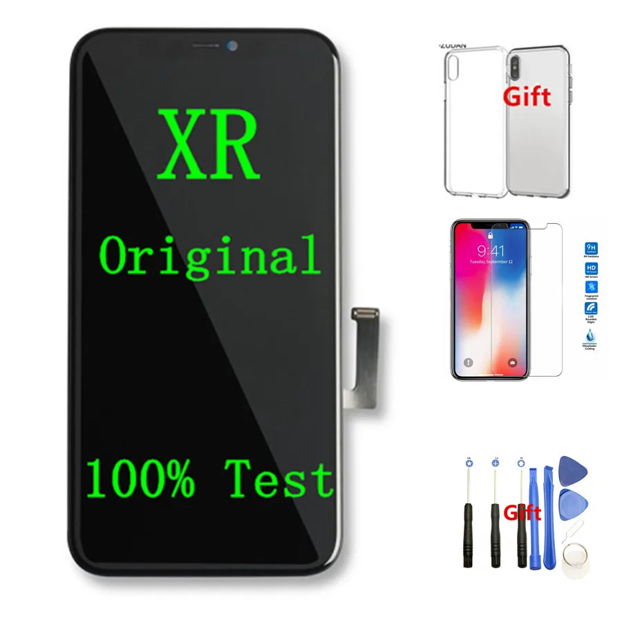 

Original New for iPhone XR Display Screen Touch With Metal Factory Display For iPhone XR Lcd Touch Screen,Black