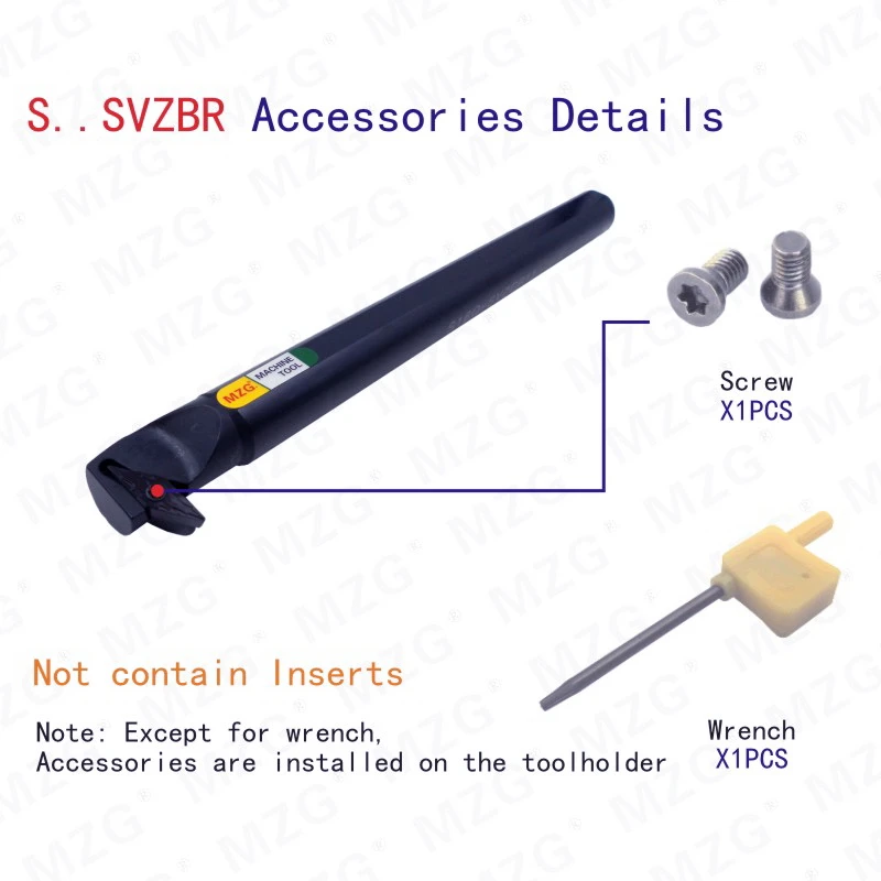 MOSASK расточный хвостовик для резки SVZBR обрабатывающий бар S16Q-SVZBR11 токарный станок с ЧПУ Инструменты для расточка внутреннего отверстия