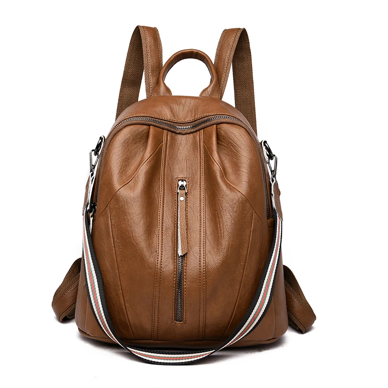 

Soft Sheepskin 2019 Retro Luxury Genuine Leather Backpack Bags for Women Designer Anti Theft Backpacks Women Ladies Rucksacks