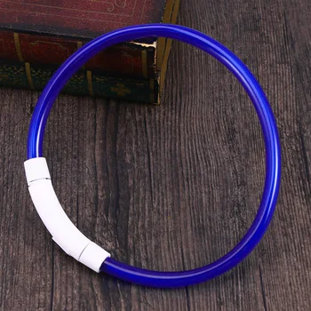 

1PC USB Rechargeable Flashing Silicone Nontoxic LED Dog Collar Light Up Collar Glowing Pet Collar Pet Supplies Dog Accessories