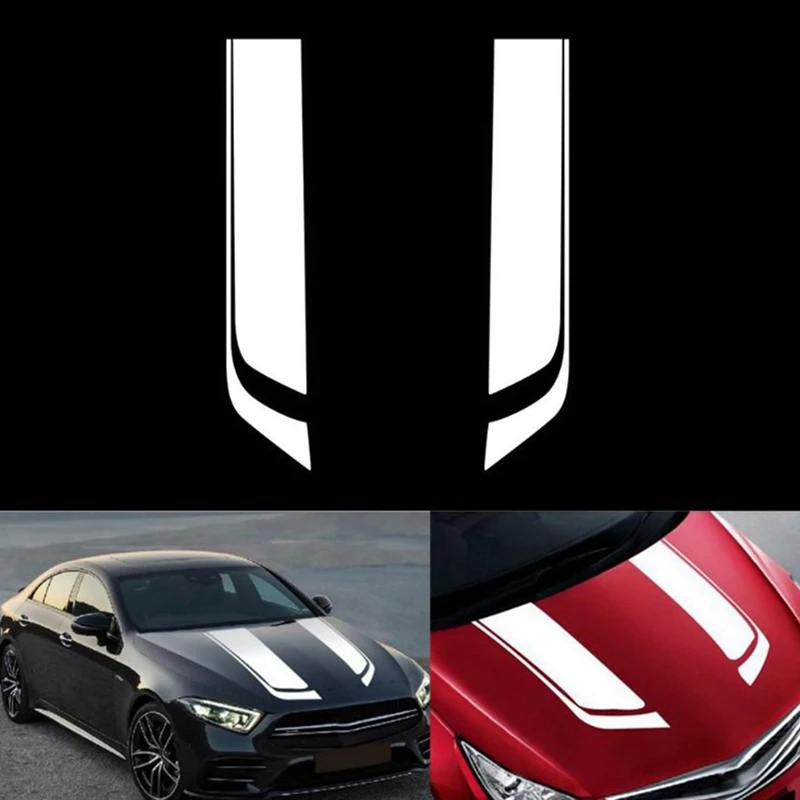 Universal Car Sticker Hood Sticker Decal Racing Sports Striped Hood