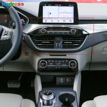 

For Ford Focus 2019 2020 Carbon Fiber Center Console AC Switch Button Frame Trim Panel Air Vent Cover Car Interior Accessories