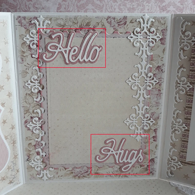 Friend Hello Hugs Sentiment Cutting Dies Cutter Knife Mould Scrapbooking Metal Embossing Stamps and die for Card Making DIY | Дом и сад