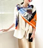 130cm Spring Sersatile Travel New Tat War Horse Women's Twill Silk Decorative Silk Scarf Shawl Large Scarfs Square Scarf 3