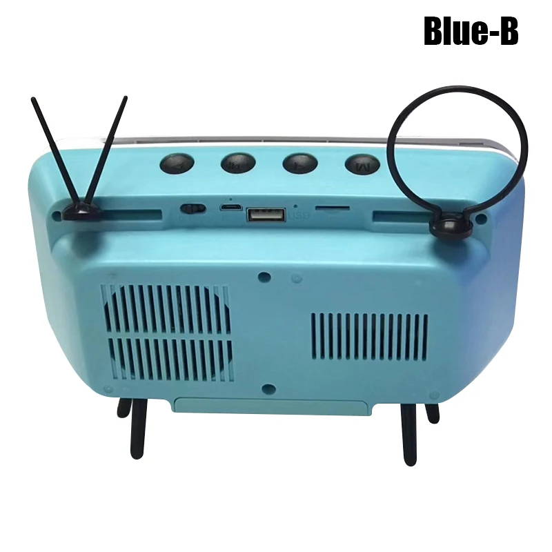 Мини-динамик Ретро ТВ мобильный телефон экран стенд беспроводной портативный аудио динамик s DC128 - Цвет: blue b