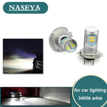 

2 Pcs H7 3030 LED Headlight Bulb 12W 2400LM LED Canbus Auto Light H7 IP65 Fog Light LED Bulbs White 6000K Headlamp Beam Kit