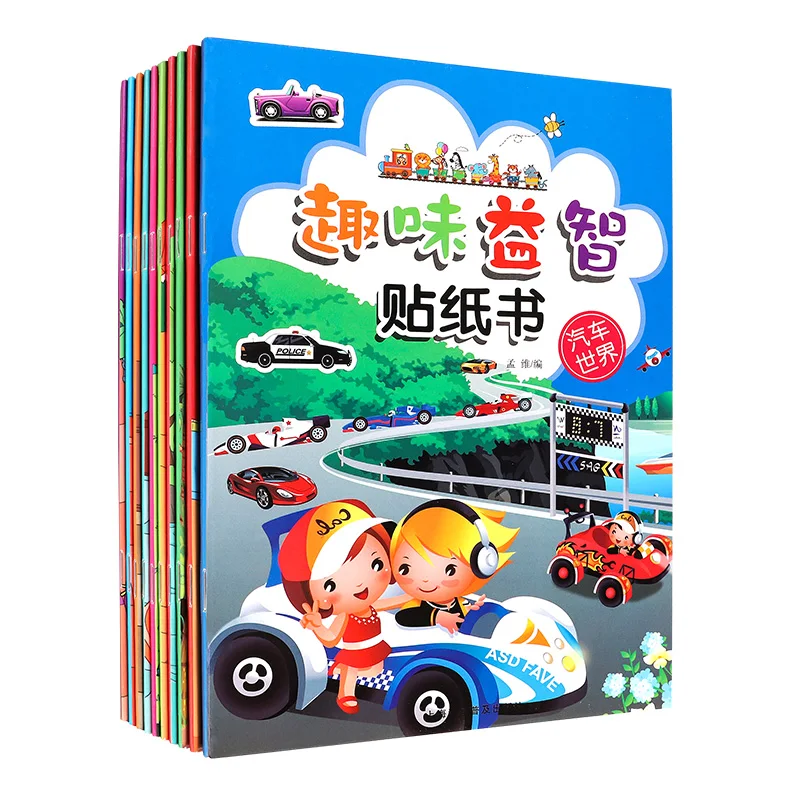 Enfant наклейки книги для детей 0, 2, 3, 4, 5, 6 лет дети мультфильм милые фигурки животных цифры растения транспортного средства развивающие игрушки