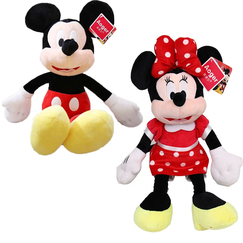 ミッキーマウスとミニーのぬいぐるみ かわいいアニメーション 制汗人形 クリスマスサプライズ 子供の誕生日プレゼント ゲーム 本物の生き物のぬいぐるみ Aliexpress