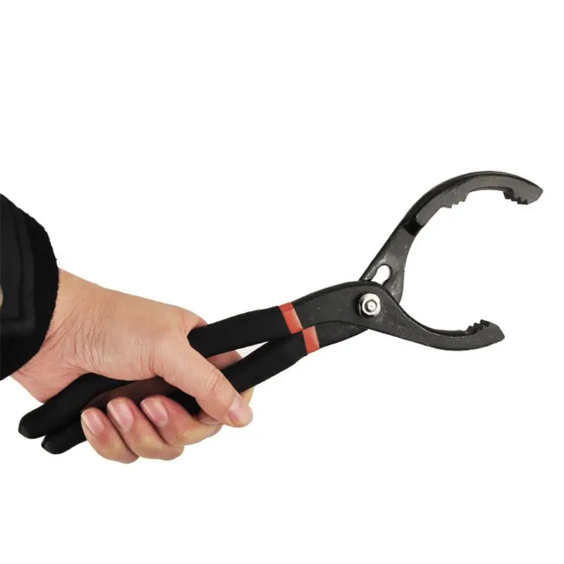 

1 Pcs Non-slip 12'' Adjustable Vehicle Car Clamp Oil Filter Plier Wrench Hand Removal Tool Kit