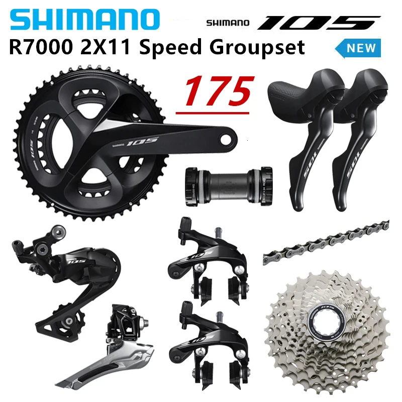 Shimano Ново 105 R7000 2x11 указано дорожный велосипед Скорость 50/34 53/39 T 175 мм 105 5800 комплект для велосипеда