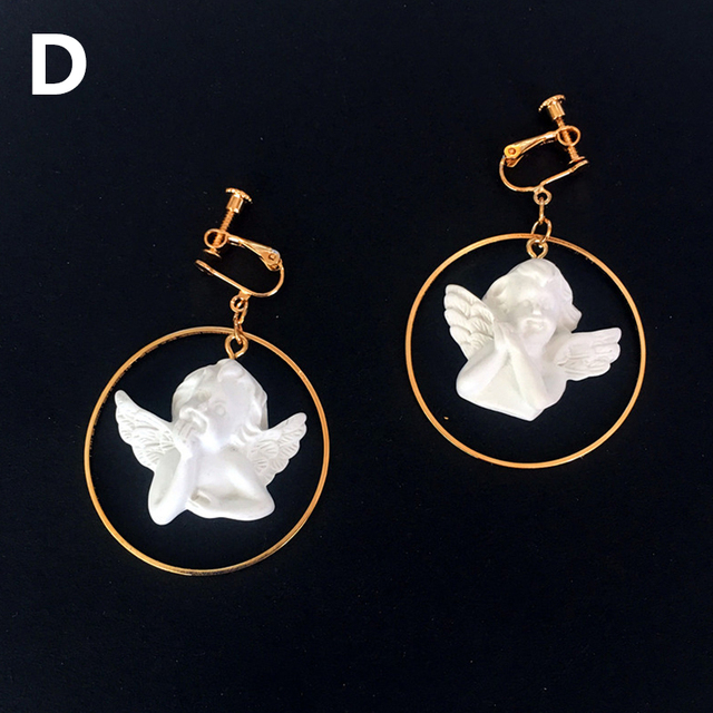 Cute Cupid Angel Pendant Drop Earring Resin Gummy God Of Love Necklace For Girls Children Birthday Gift Lovely Jewelry