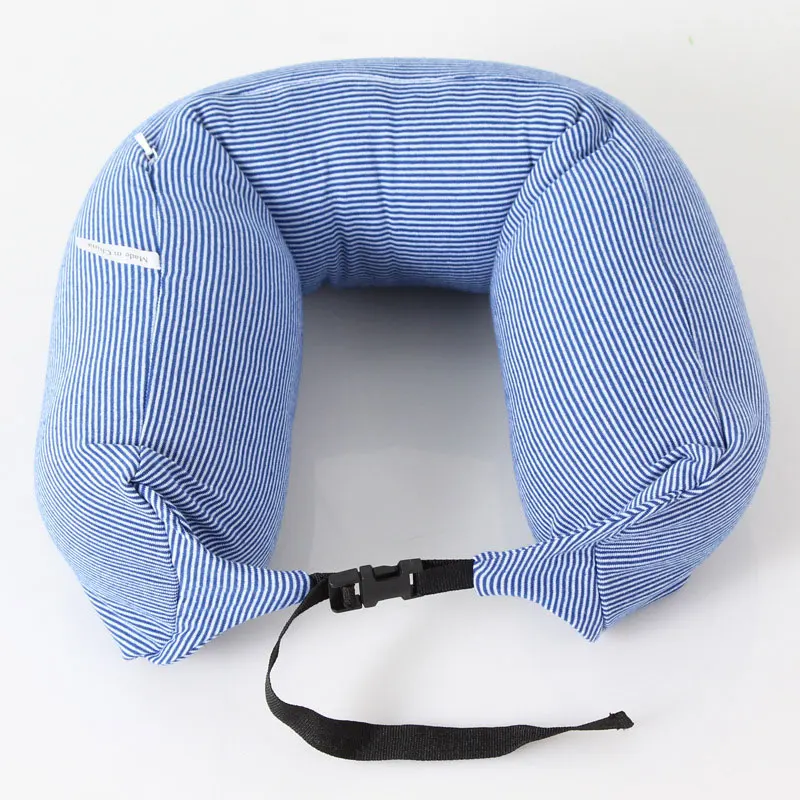 Navy Blue Многофункциональная подушка из хлопчатобумажной ткани для шеи для путешествий, дома, тела, шеи, талии, u-образная цилиндрическая подушка - Цвет: Navy Blue