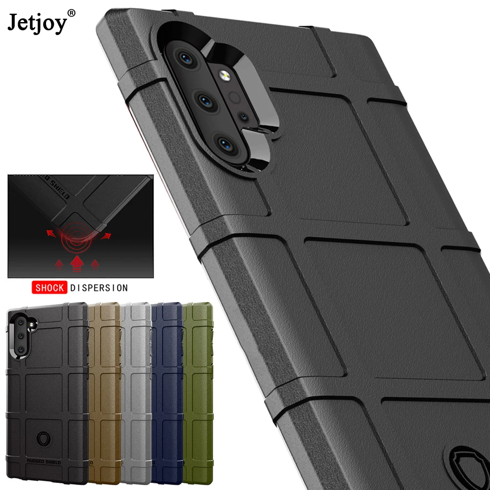 Jetjoy Shockproof Rubber Rugged Silicone Thick Solid Armor Tactical Protective Phone Case Cover For Samsung Galaxy Note 10 Plus |
