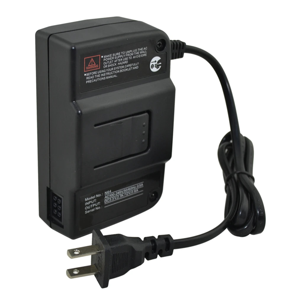 US Plug AC Adapter Power Supply for N64 console