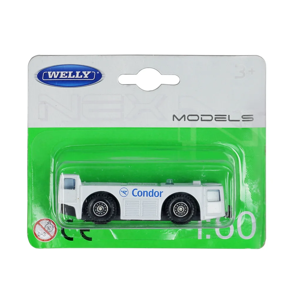 WELLY литье под давлением 1: 60 автомобиль мини-модель автомобиля Toyota Corolla/багаж в аэропорту автомобиль автобус, трактор с прицепом Металлический Игрушечный Автомобиль детские подарки - Цвет: CondorAirportTractor