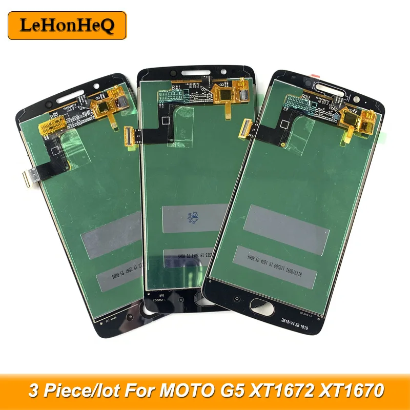 ЖК-дисплей для Motorola MOTO G5 XT1672 XT1670 XT1676 дисплей с сенсорным экраном и дигитайзером в