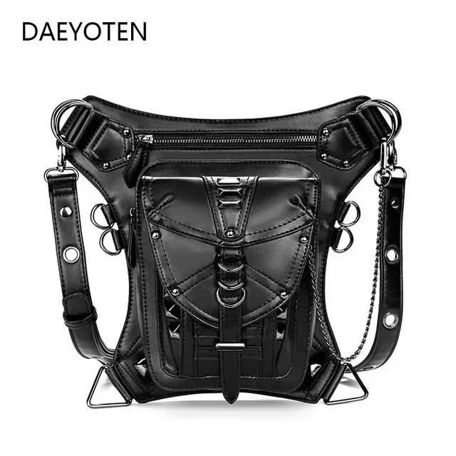 black designer fanny pack