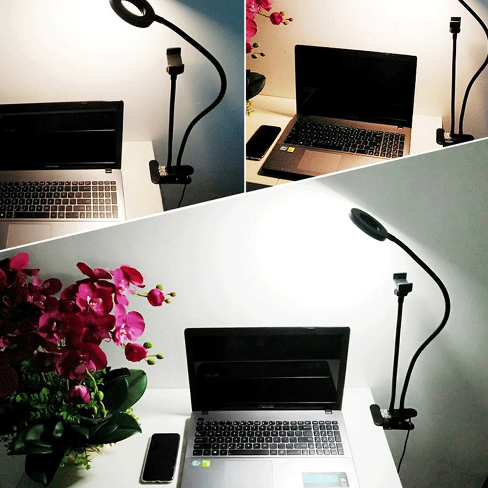 Светодиодный кольцевой светильник для фотостудии лампа с держателем мобильного