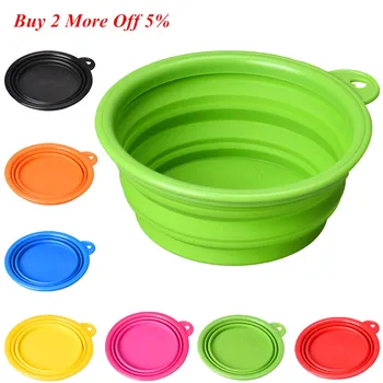 

A Multi-purpose Dog Cat Pet Silicone Collapsible Travel Feeding Bowl Water Dish Feeder Flexible Telescopic Hot Puppy Feeding Bow