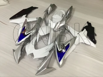 

for Suzuki GSXR750 2010 Plastic Fairings GSX R 600 08 10 White Silver Full Body Kits GSX-R750 2008 - 2010 K8 Abs Fairing