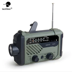 NOAA Emergency Weather Radio Solar Energy Charging Flashlight SOS Signal Handcrank Power Outdoor Sport Hiking Trekking Climbing