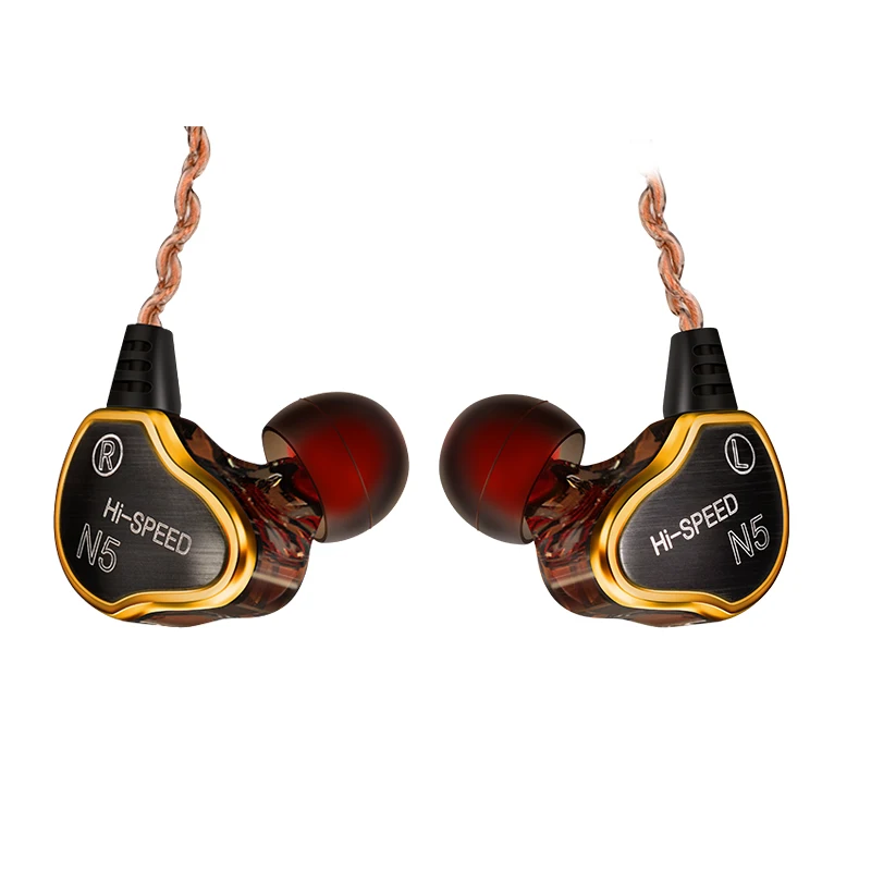 Gold Басовые наушники, Hifi наушники для iphone, затычка для ушей, двойные проводные наушники, ВЧ стерео гарнитура для samsung Xiaomi Note 8 - Цвет: Gold