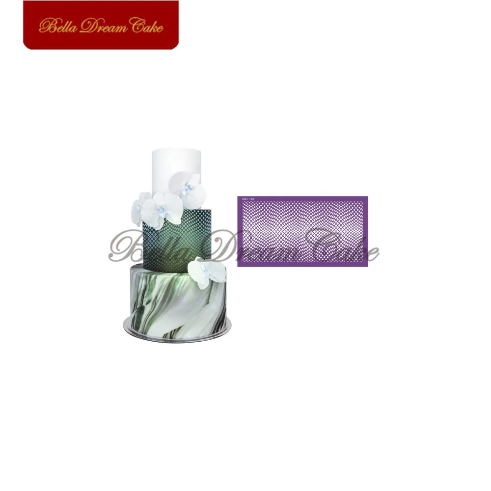 

Lattice Pattern Cake Stencil Fondant Cake Mold Sugarcraft Fabric Mesh Stencils Wedding Cake Mould Cake Decorating Tool Bakeware