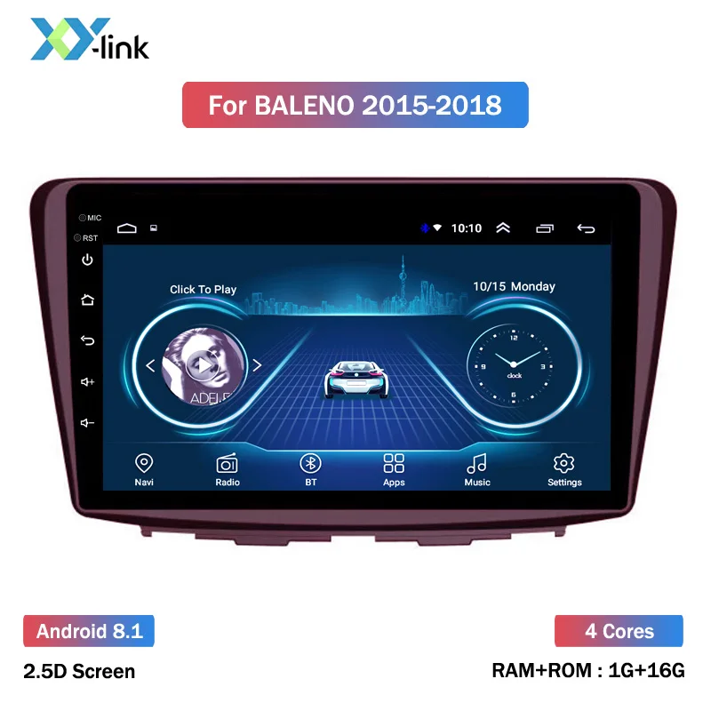 4 CORES 1G RAM Android 8,1 мультимедийный плеер для Suzuki Baleno автомобильный Радио Gps навигация Восьмиядерный головное устройство Dvd стерео - Цвет: 4 CORES 1G RAM