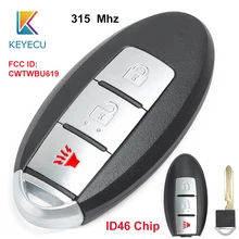KEYECU مفتاح ذكي للتحكم عن بعد مع 3 أزرار لسيارة إنفينيتي FX35 FX45 ، 2005 2006 2007 2008 ، 315 ميجا هرتز ، ID46 ، FCC: CWTWBU619
