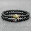 Trend Men's Bracelet Lava Stone Labradorite Moonstone Beads Bracelet Chakra Yoga Wood Bead Bracelet For Men Jewelry Bileklik ► Photo 2/6