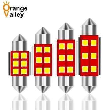 

100Pcs Festoon C5W led 31 36 39 41 mm C10W led bulb 3030 6SMD reading lamp car Interior Light White DC 12V