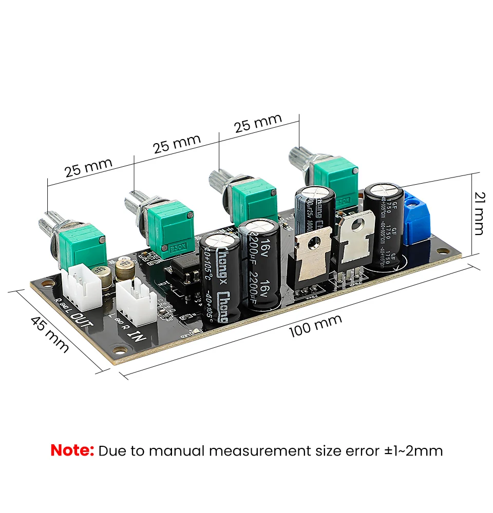 AIYIMA NE5532 Amplifier Tone Preamp Board Treble Bass Midrange Volume Tone Control Adjustment Pre-amplifier For Power Amplifier home theater amplifier