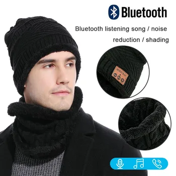 

Knitted Hat Scarf Kit For Bluetooth V4.2 Women Men Winter Thermal Music Earphone Headphone Beanie Cap Headwear Headset New
