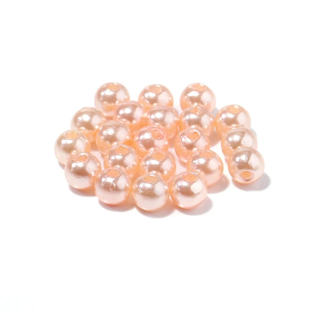 1000pcs 3-10mm Round ABS Imitation Pearl Beads Loose Beads Plastic Acrylic Spacer Bead For Jewelry Making Diy Bracelet Necklace Light Pink