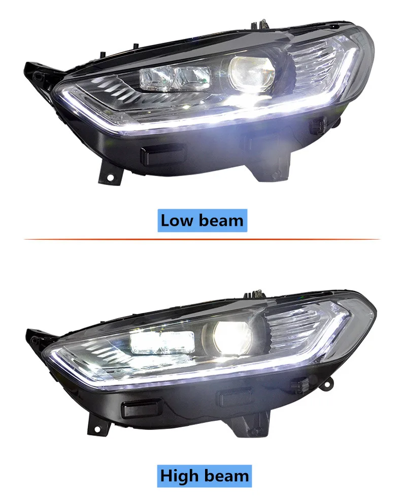 Vland завод для фар автомобиля Mondeo светодиодный головной фонарь 2013 для Fusion передний свет с движущимся сигналом