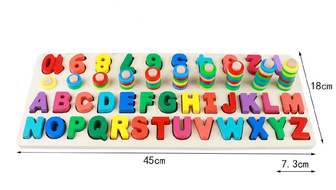 Wooden Montessori Education Toy Count Geometric Shape Cognition Match Baby Early Education Teaching Aids Math Toys For Kids Gift